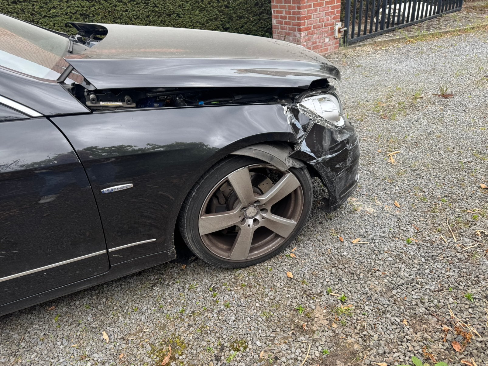 Mercedes E350 D cabrio met schade, Auto's, Automaat, 4 zetels, Achterwielaandrijving, Zwart