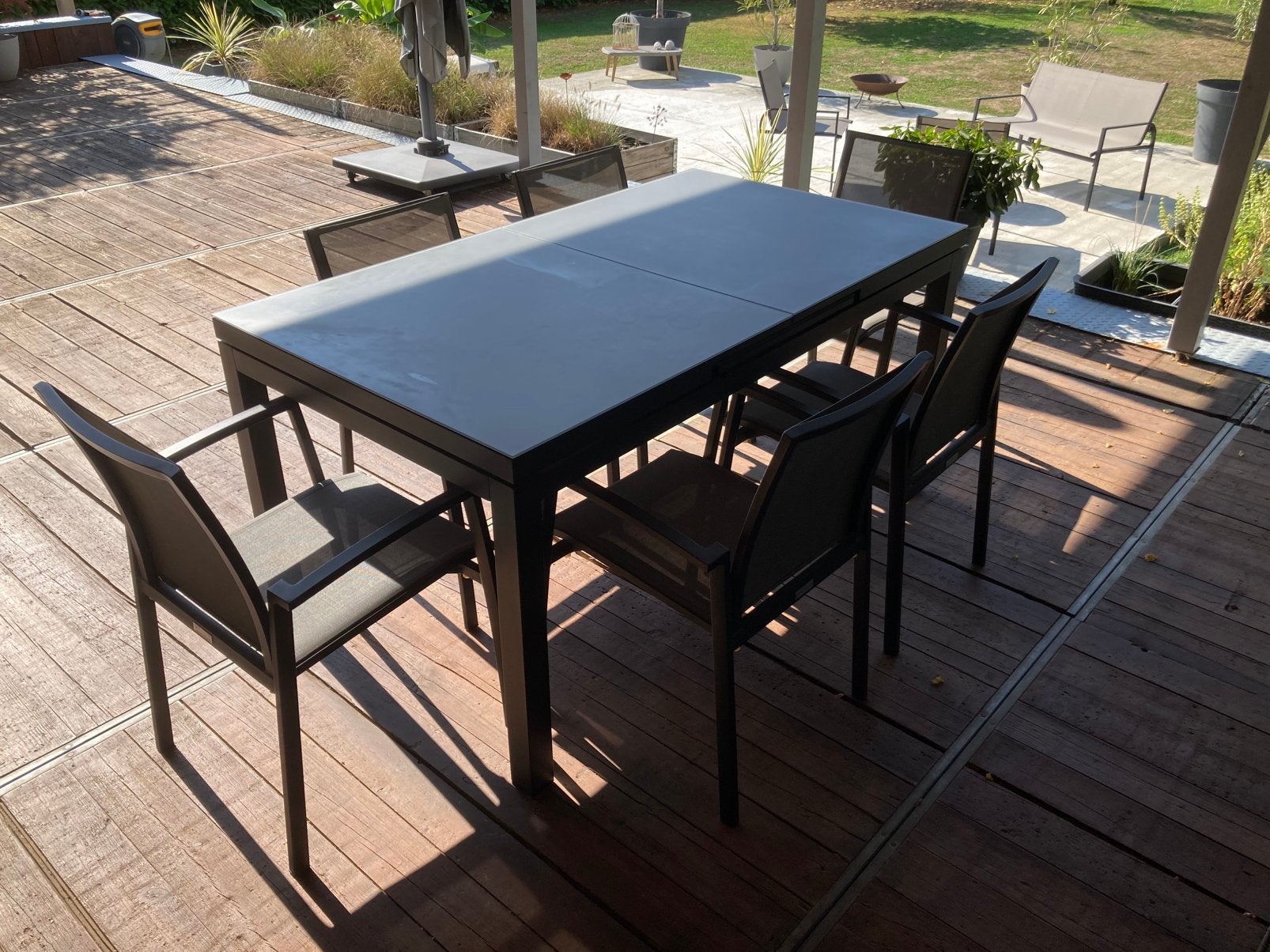 Table de jardin + 6 chaises., Jardin & Terrasse, Enlèvement, Utilisé, Aluminium