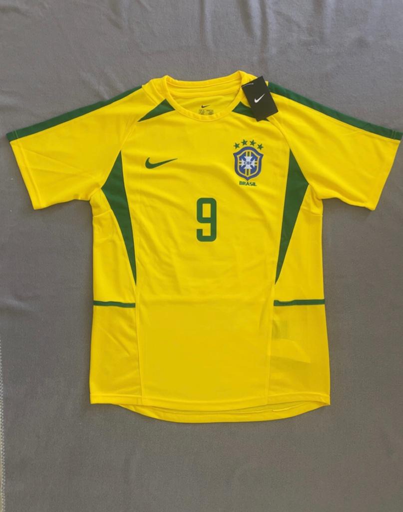 Brazil 2002 fifa world cup thuis truitje M ronaldo 9, Maat M, Ophalen of Verzenden, Nieuw, Shirt