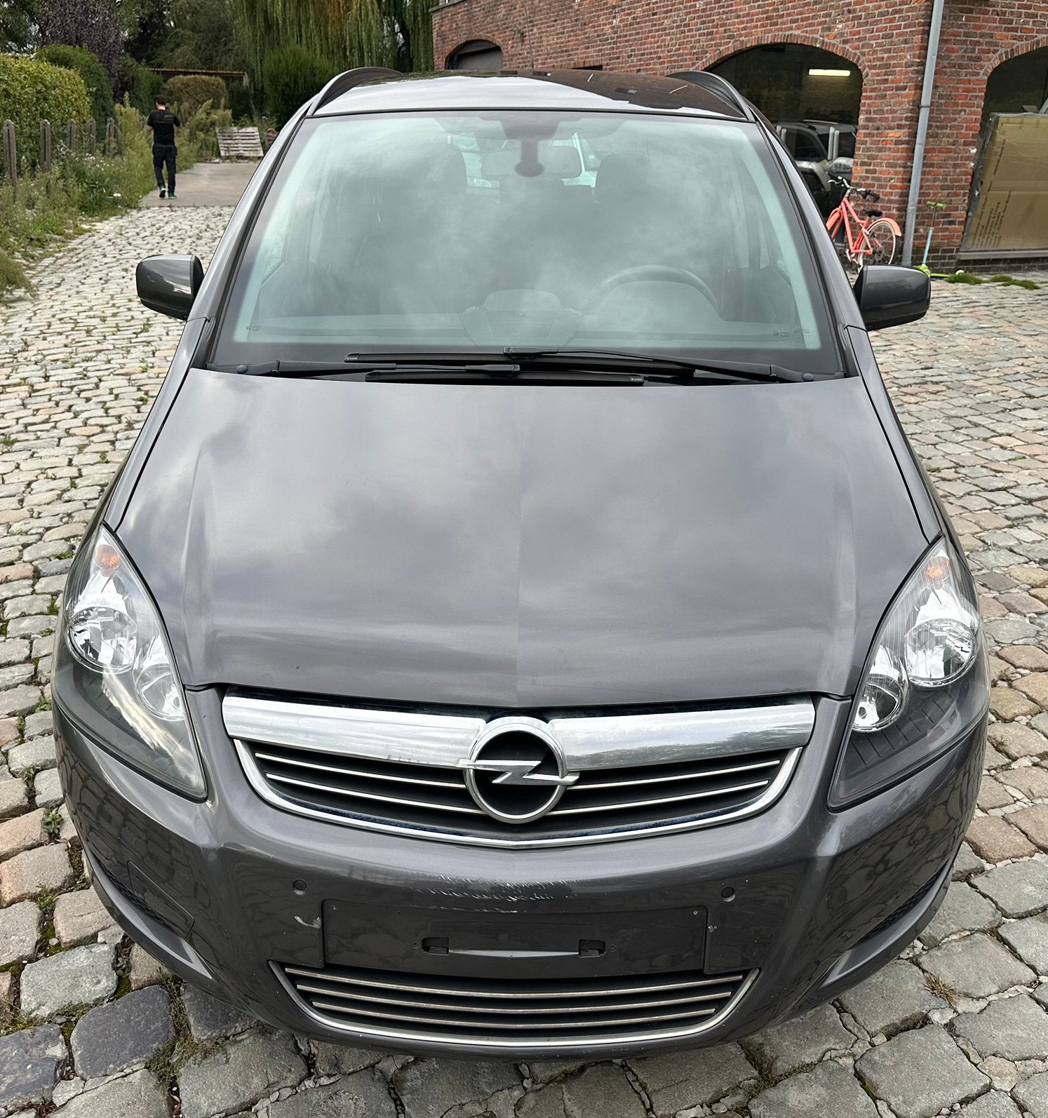 Opel zafira enjoy111 editie/benzine/7 persoons/airco/gekeurd, Autos, Argent ou Gris, Achat, 7 places, Boîte manuelle