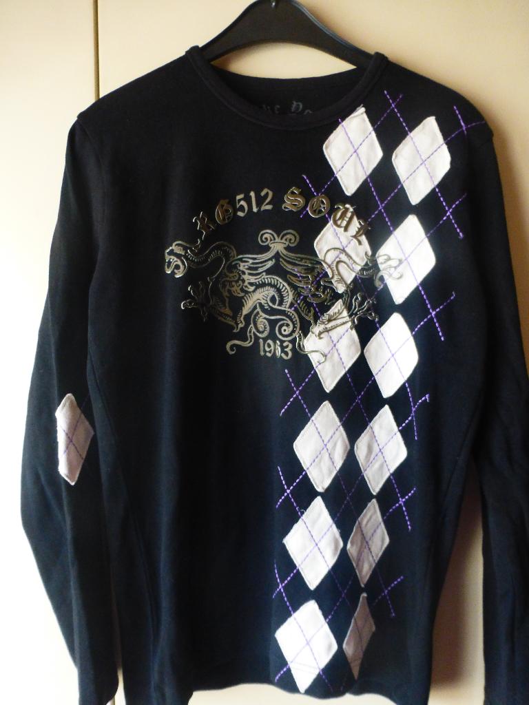 T-shirt noir , longues manches T: S/M, Enlèvement ou Envoi, Comme neuf, Noir