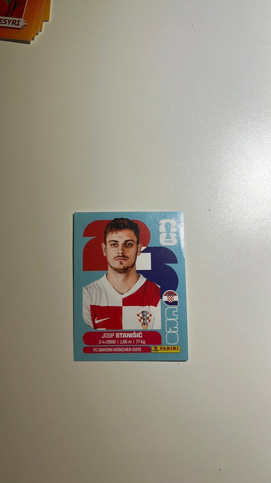 Panini FIFA World Cup 2026 Sticker Josip Stanišić Kroatië, Ophalen, Zo goed als nieuw, Sticker