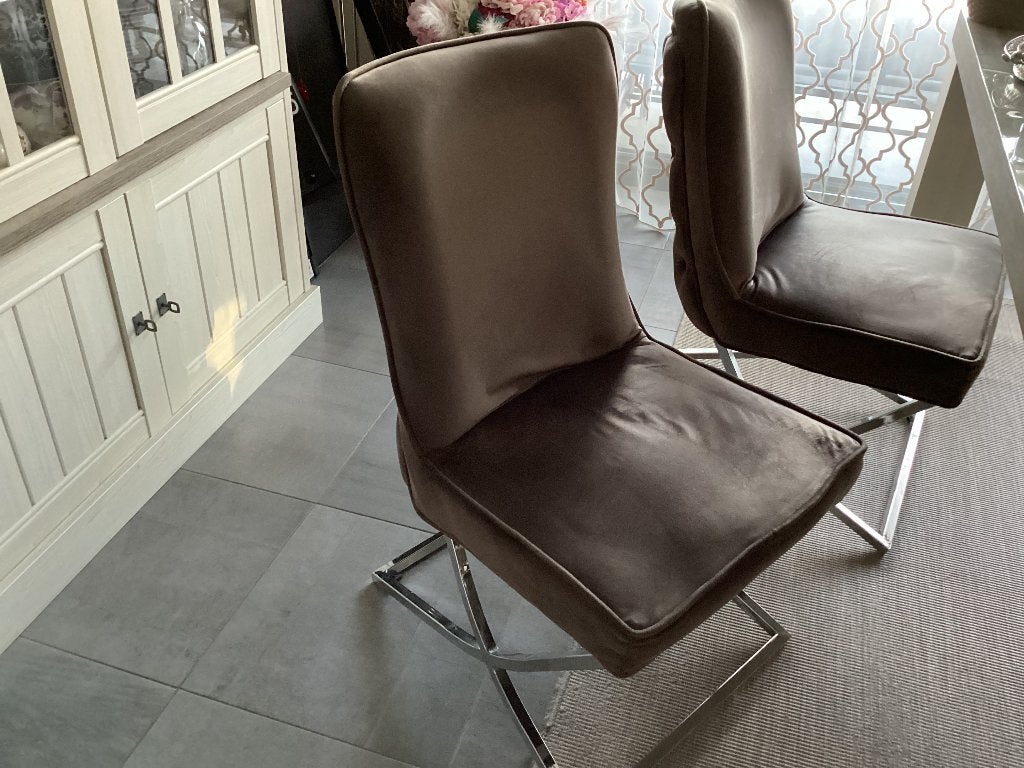 4 stoelen, Maison & Meubles, Brun, Enlèvement, Utilisé, Quatre