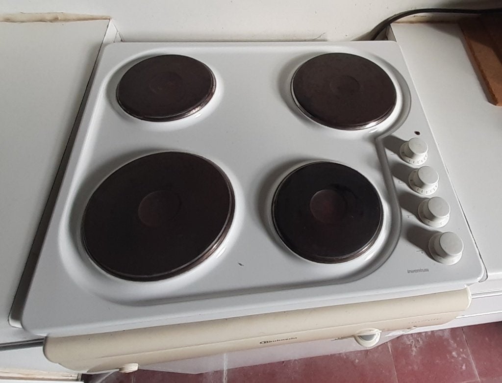Inventum electrische inductiekookplaat 4 pit, Electroménager, 4 zones de cuisson, Comme neuf, Enlèvement, Autoportant