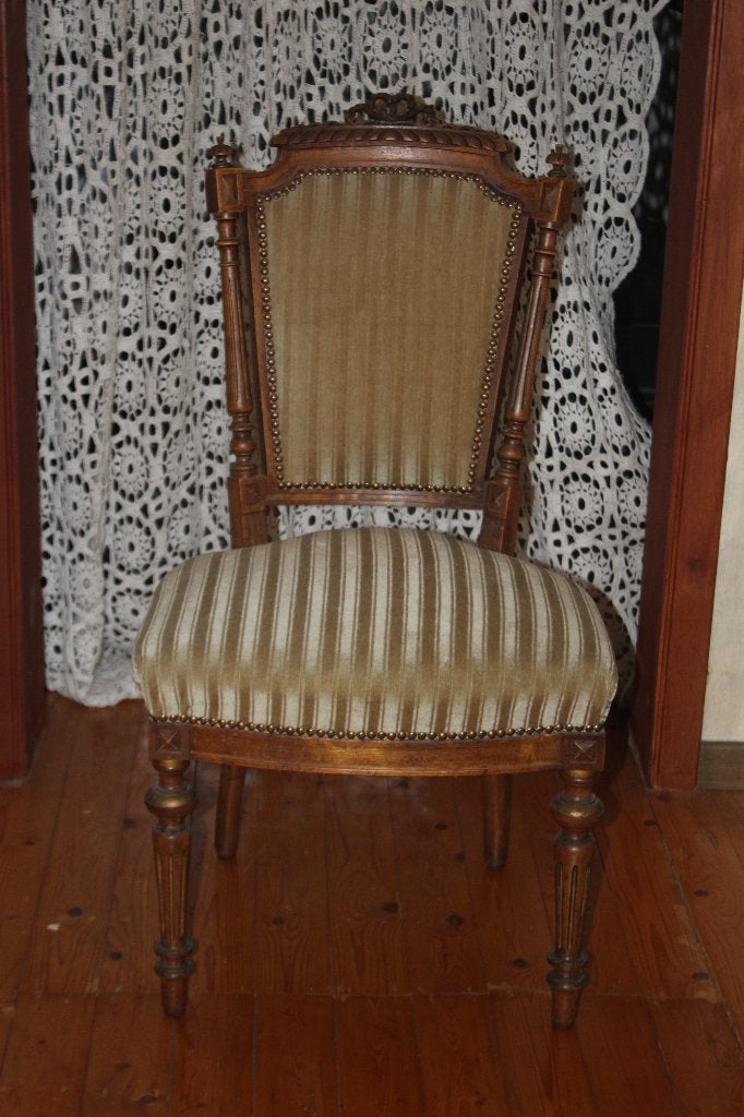 6 stoelen, Antiek, Brun, Enlèvement, Bois