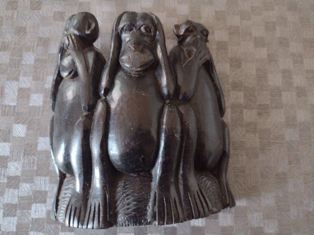 Statue en ébène : écoutez, voyez et taisez-vous, Enlèvement, Comme neuf, Autres types