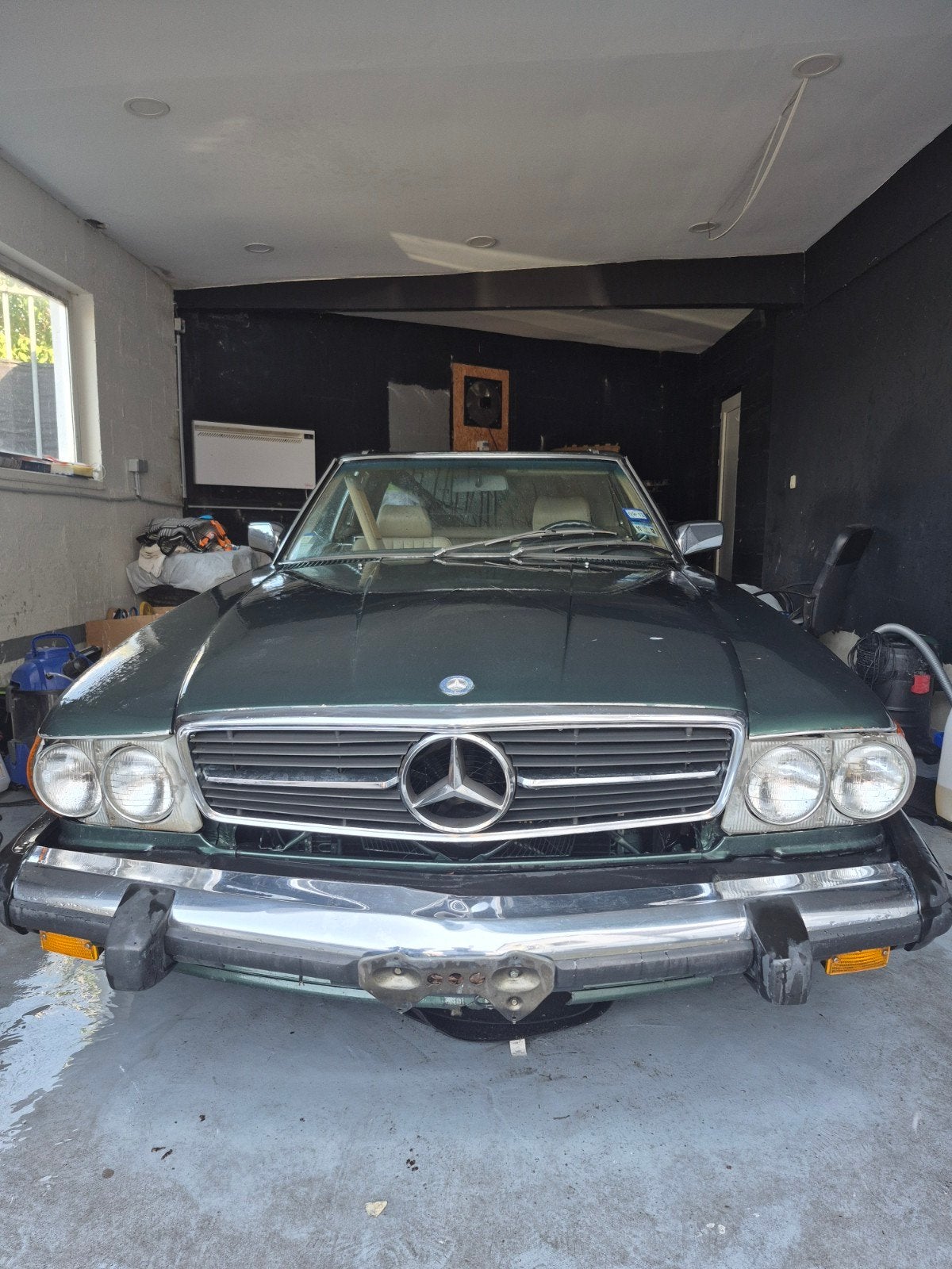 Mercedes Benz SL 560 anne 1989 oldtimer essence automatique, Auto's, Mercedes-Benz, Automaat, Cabriolet, Bedrijf, SL