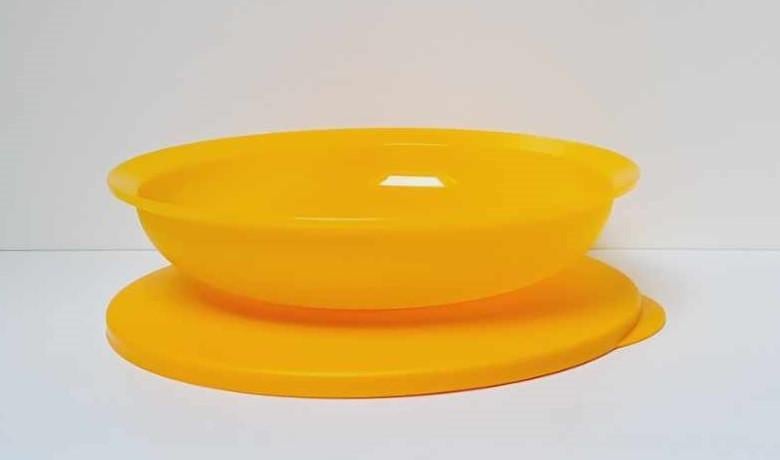Tupperware™ « Dubbele Bord Classic2000 » 700 ml - geel, Verzenden, Nieuw, Geel, Bak of Kom