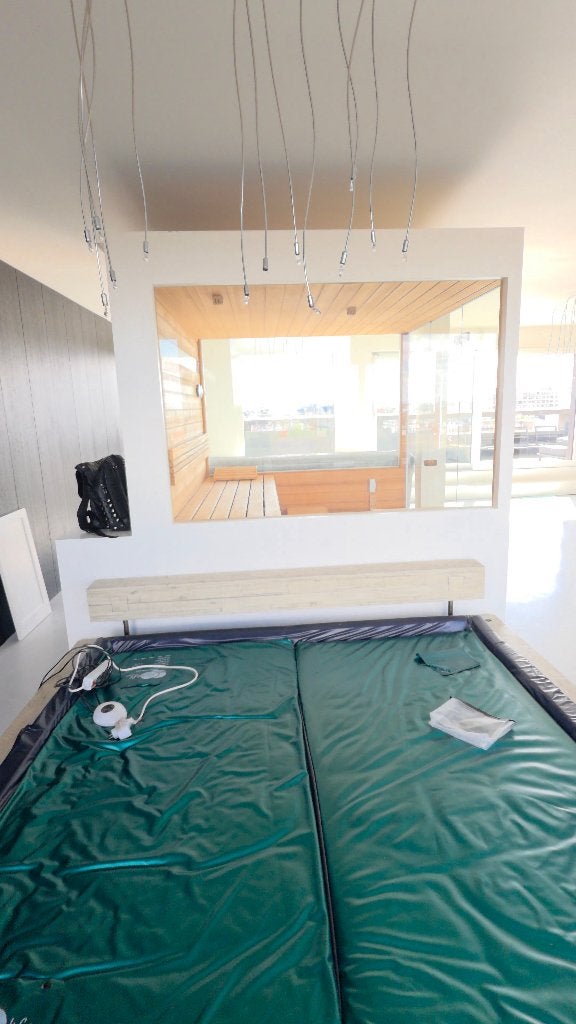 Waterbed te koop, Huis en Inrichting, Slaapkamer | Waterbedden, Zo goed als nieuw, Duo-systeem, Tweepersoons, Ophalen