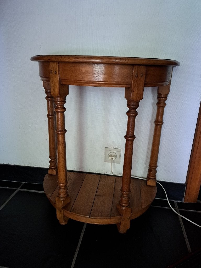 Wandtafel in eik, Ophalen