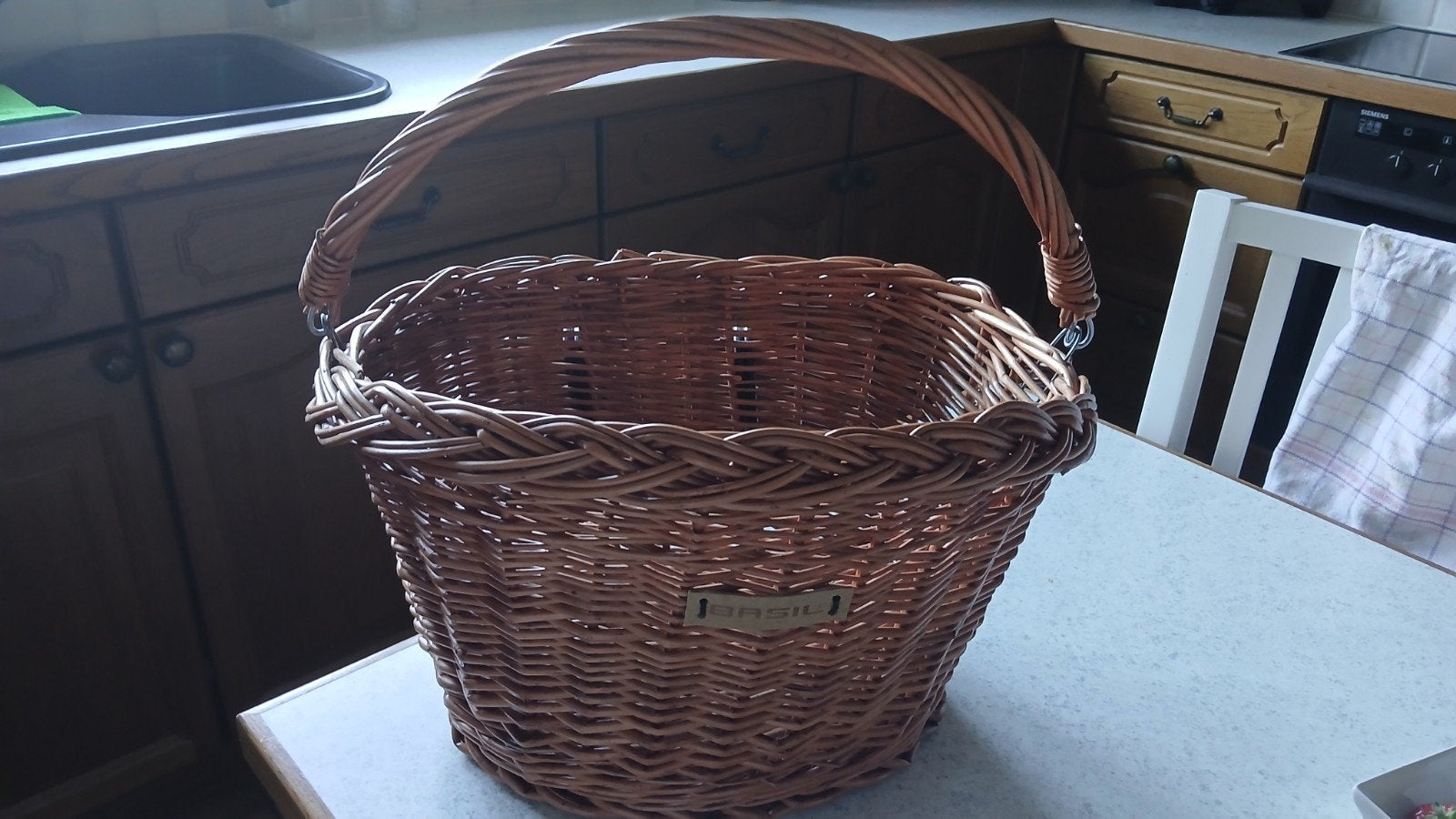 Nieuw!grote rieten fietsmand, Ophalen, Fietsmand