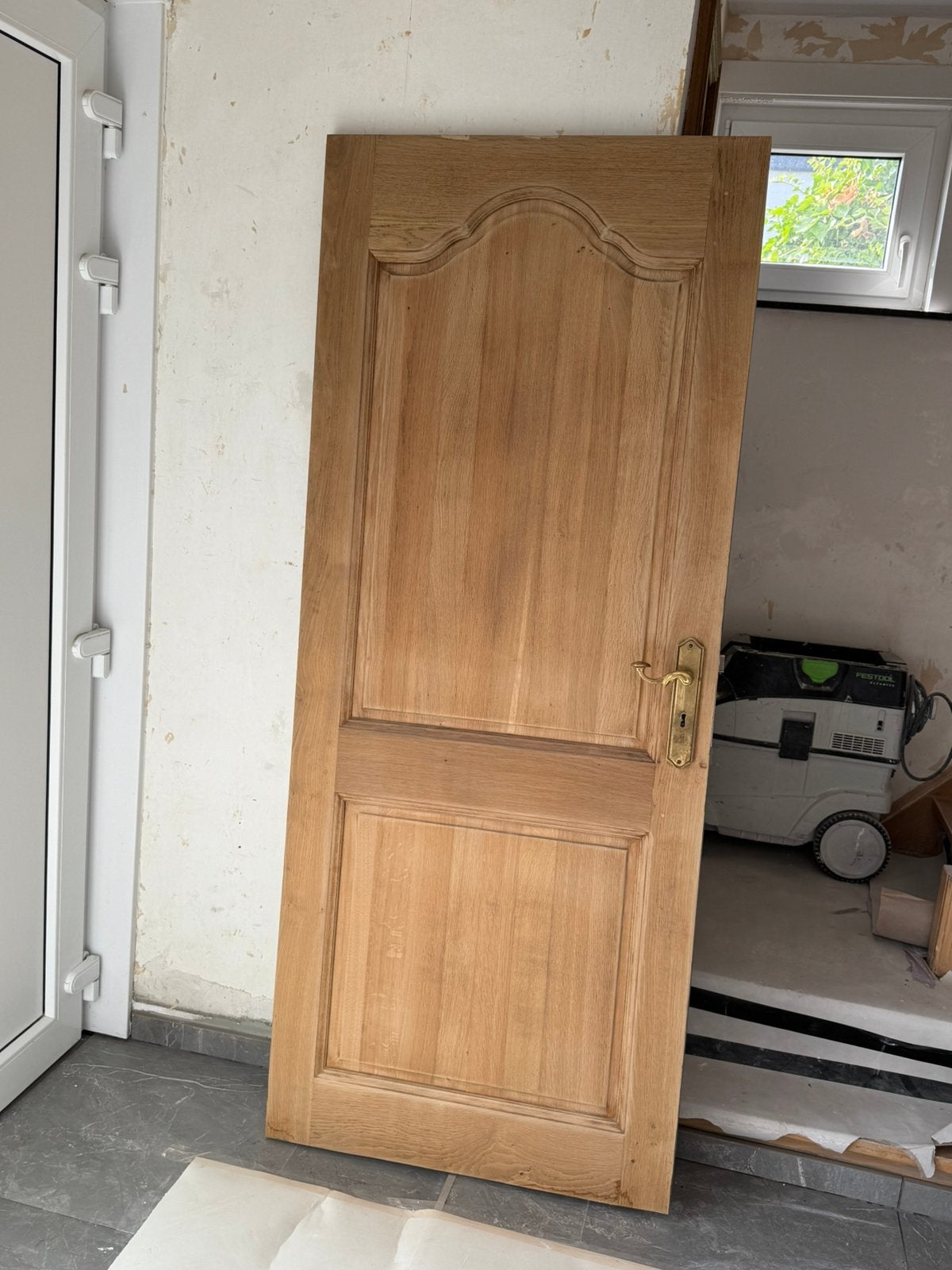 Eiken deur - 201 cm op 82.5 cm, Doe-het-zelf en Bouw, Deuren en Vliegenramen, Gebruikt, Binnendeur, 200 tot 215 cm, 80 tot 100 cm