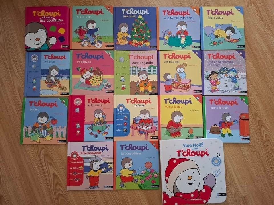 18 livres de T'Choupi de Thierry Courtin.Ed.: Nathan, Boeken, Ophalen