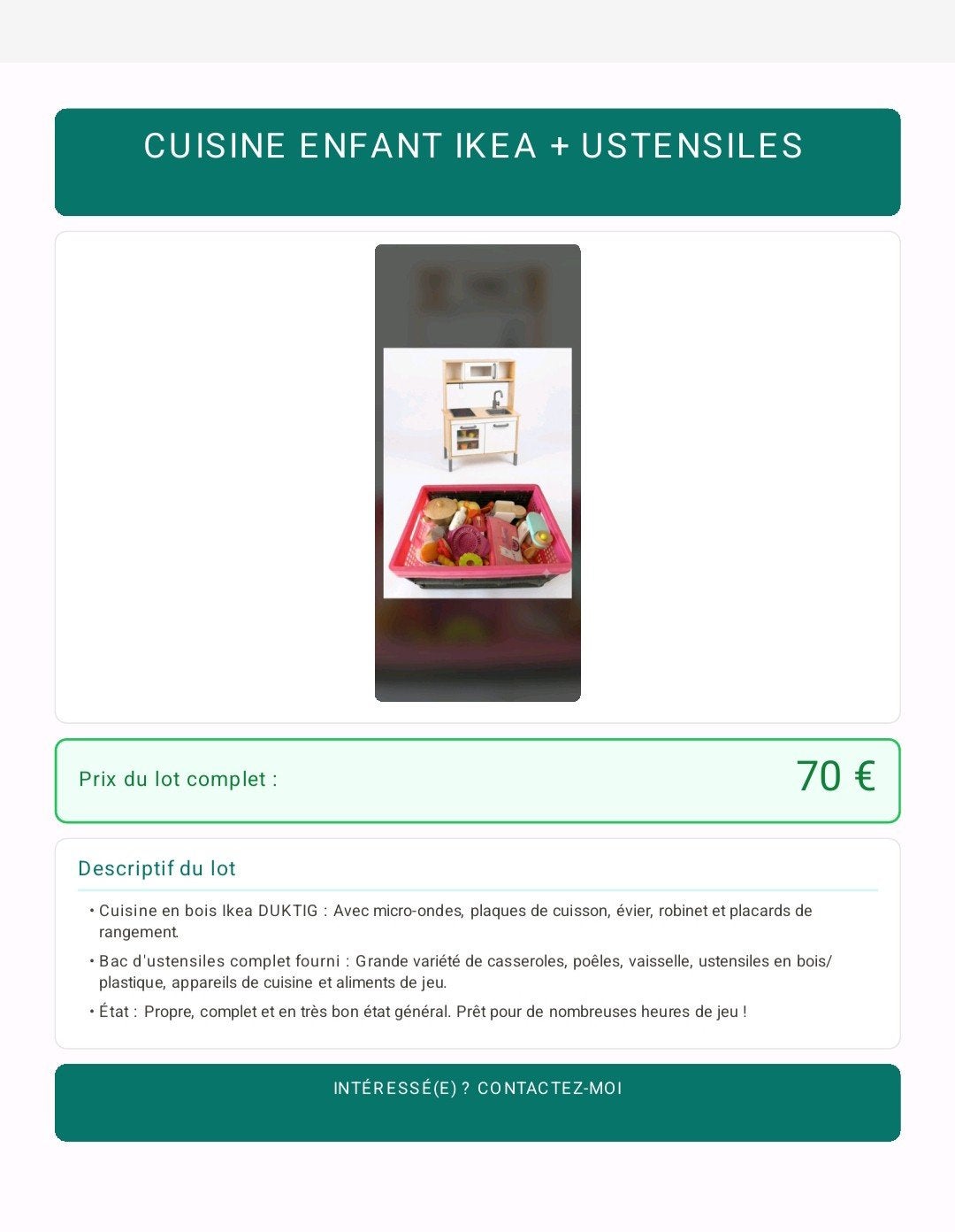 Cuisine Ikea enfant, Enfants & Bébés, Jouets | Jouer aux cuisines, Enlèvement, Comme neuf, Bois, Jouer à la cuisine