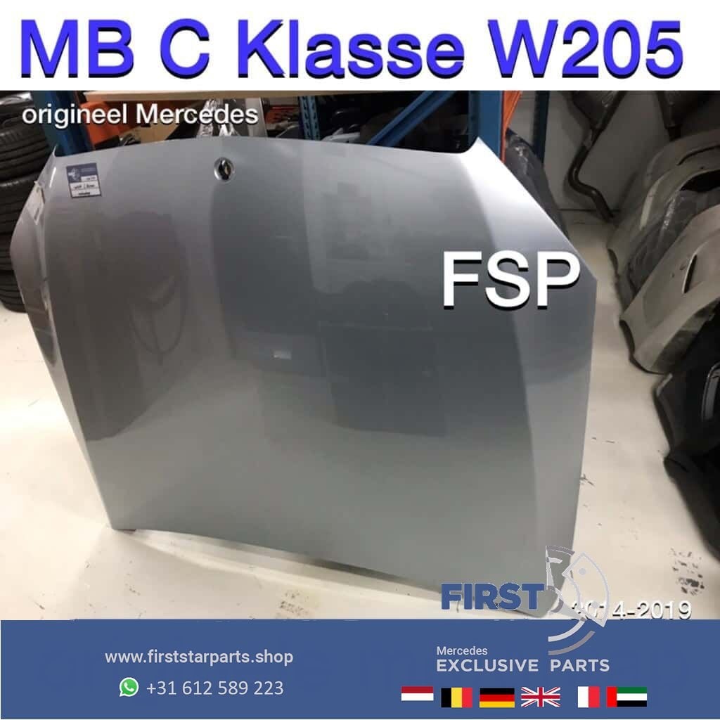W205 C Klasse 2014-2019 zilvergrijs origineel Mercedes, Utilisé, -, Capot moteur, Avant