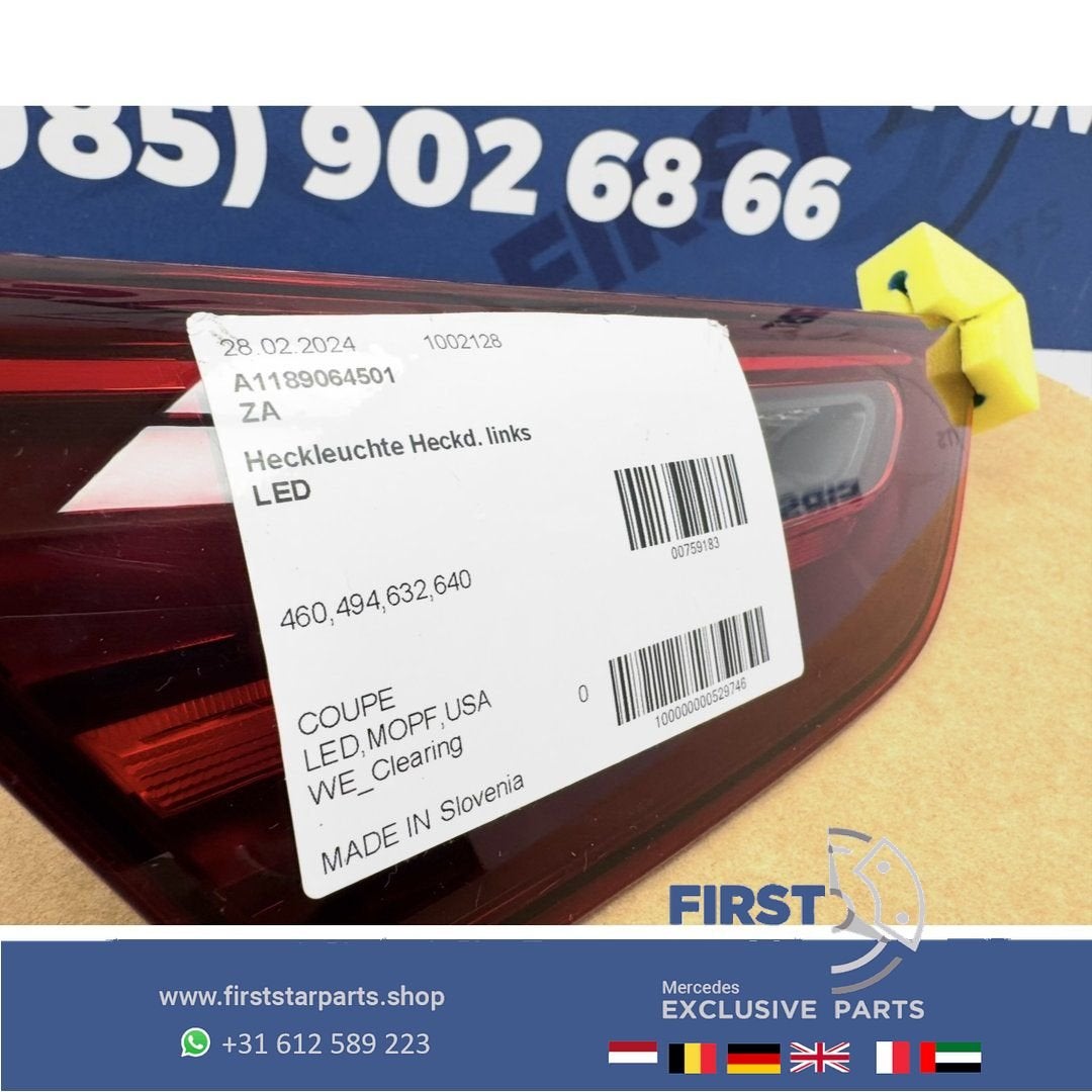 A1189064501 W118 CLA FACELIFT LED ACHTERLICHT LINKS originee, Gebruikt, -, Ophalen of Verzenden, -