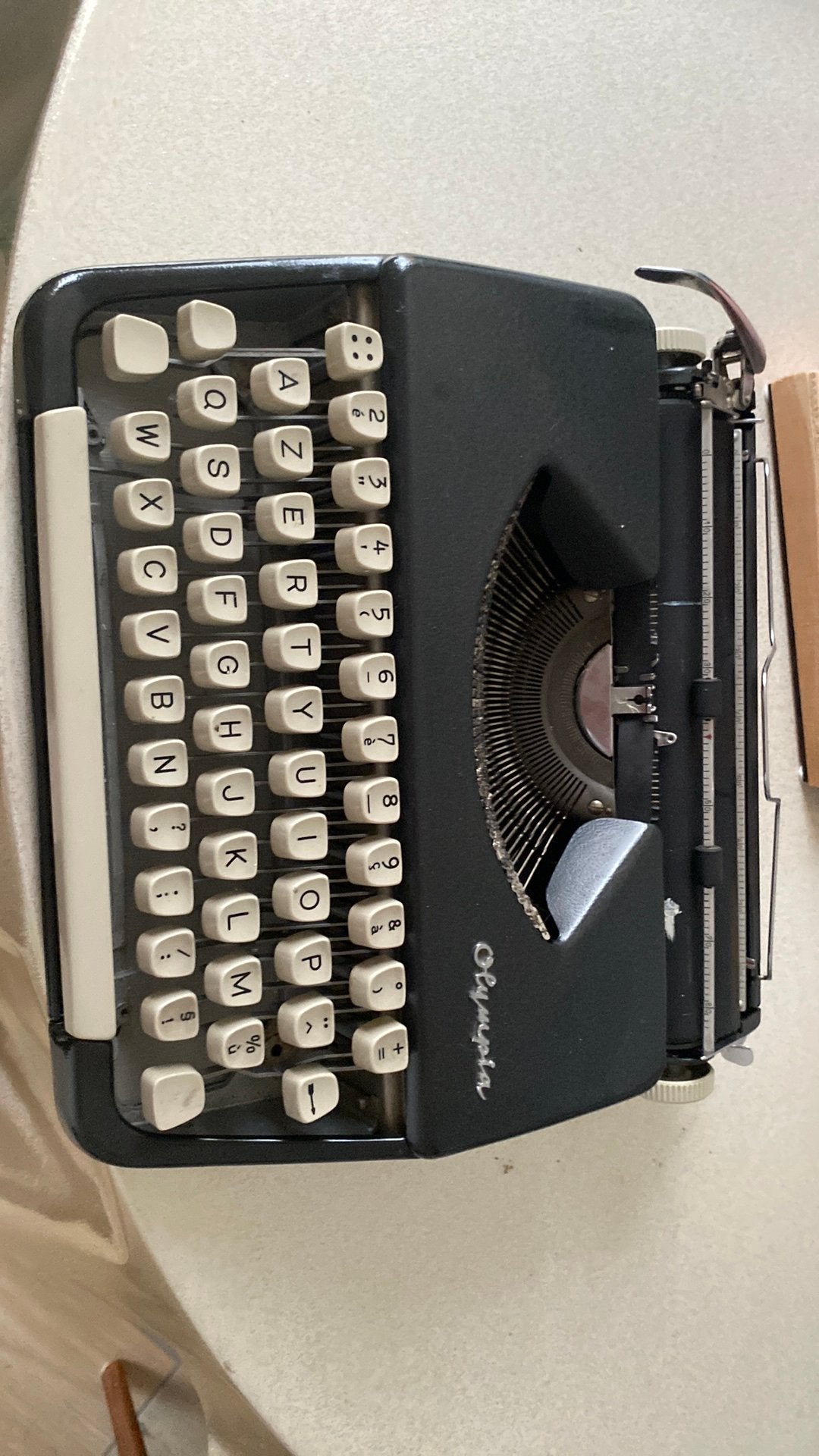 Olympia typ machine, Ophalen, Gebruikt