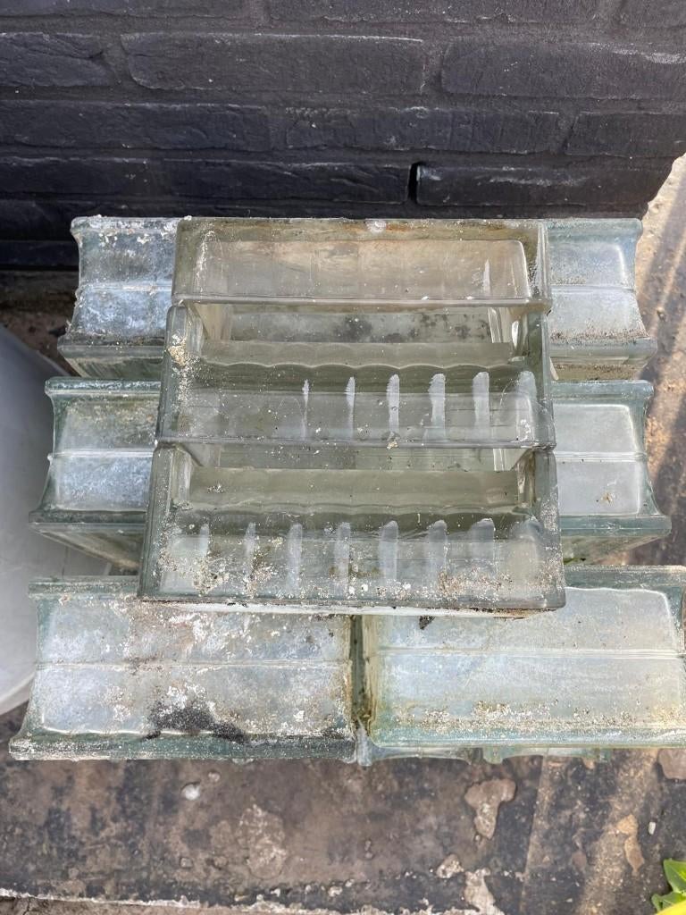 Glasbouwstenen, Bricolage & Construction, Briques, Enlèvement, Utilisé, Autres types