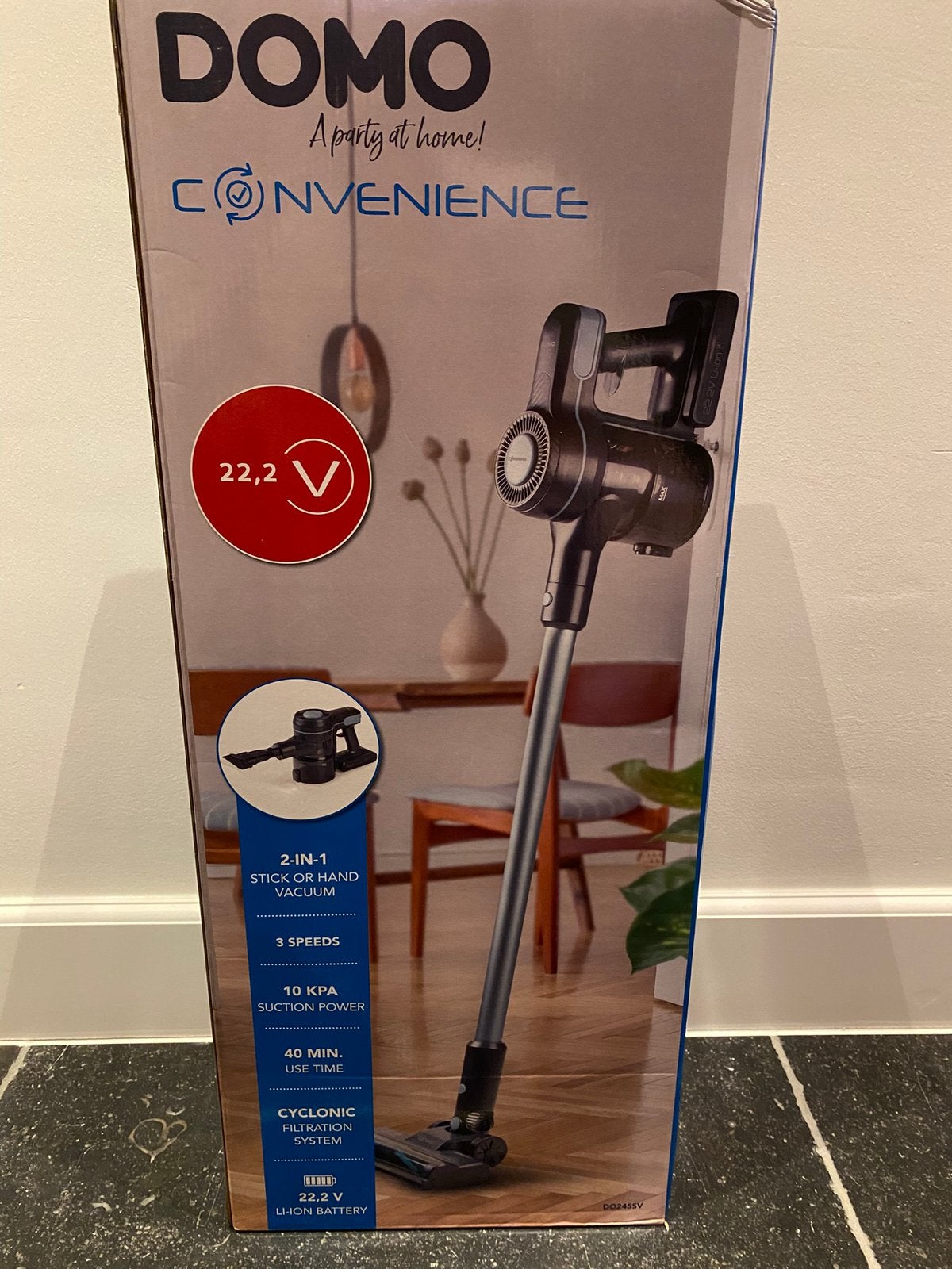 Domo steelstofzuiger 2-in-1, Elektronische apparatuur, Ophalen of Verzenden, Nieuw, Steelstofzuiger