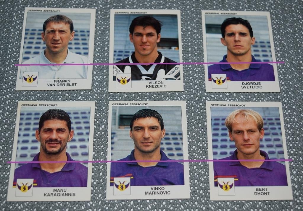 Panini Football 2001 / Germinal Beerschot / 11 stickers, Ophalen of Verzenden, Zo goed als nieuw, Poster, Plaatje of Sticker