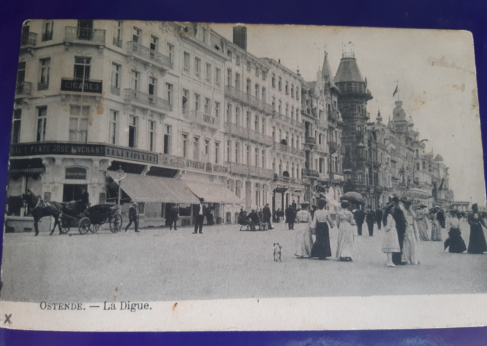 OOSTENDE la digue Zeedijk verstuurd naar Meulebeke 1900 !, Ophalen of Verzenden