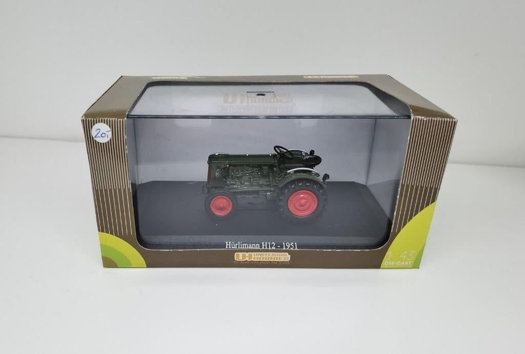 1:43 UH Universal Hobbies 6052 Hürlimann H12 1951 traktor, Ophalen of Verzenden, Zo goed als nieuw, Tractor of Landbouw, Universal Hobbies