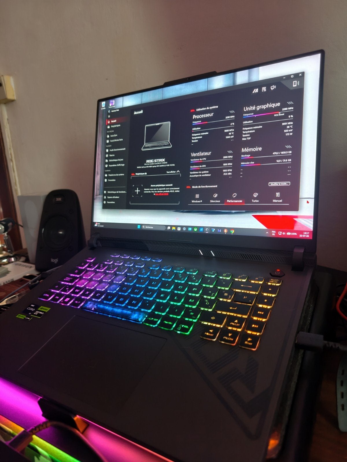 échange Asus rog G16 2024 contre trott Electric 72/84v, Ophalen, Met videokaart, 32 GB, Zo goed als nieuw