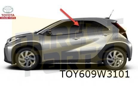 Toyota Aygo X 12/25- (B70) B-stijlfolie voorportier Links Or, Autos : Pièces & Accessoires, Neuf, Arrière, -, Toyota
