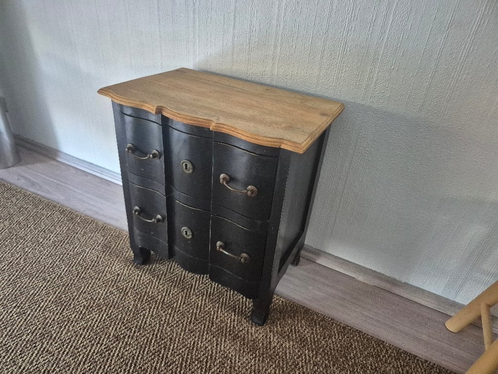 Petite commode d'appoint noire, 25 à 50 cm, Moins de 100 cm, Comme neuf, Enlèvement