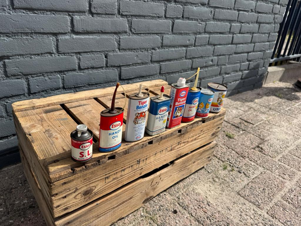 Esso Handy oil olie blikjes, Ophalen of Verzenden, Gebruikt, Verpakking