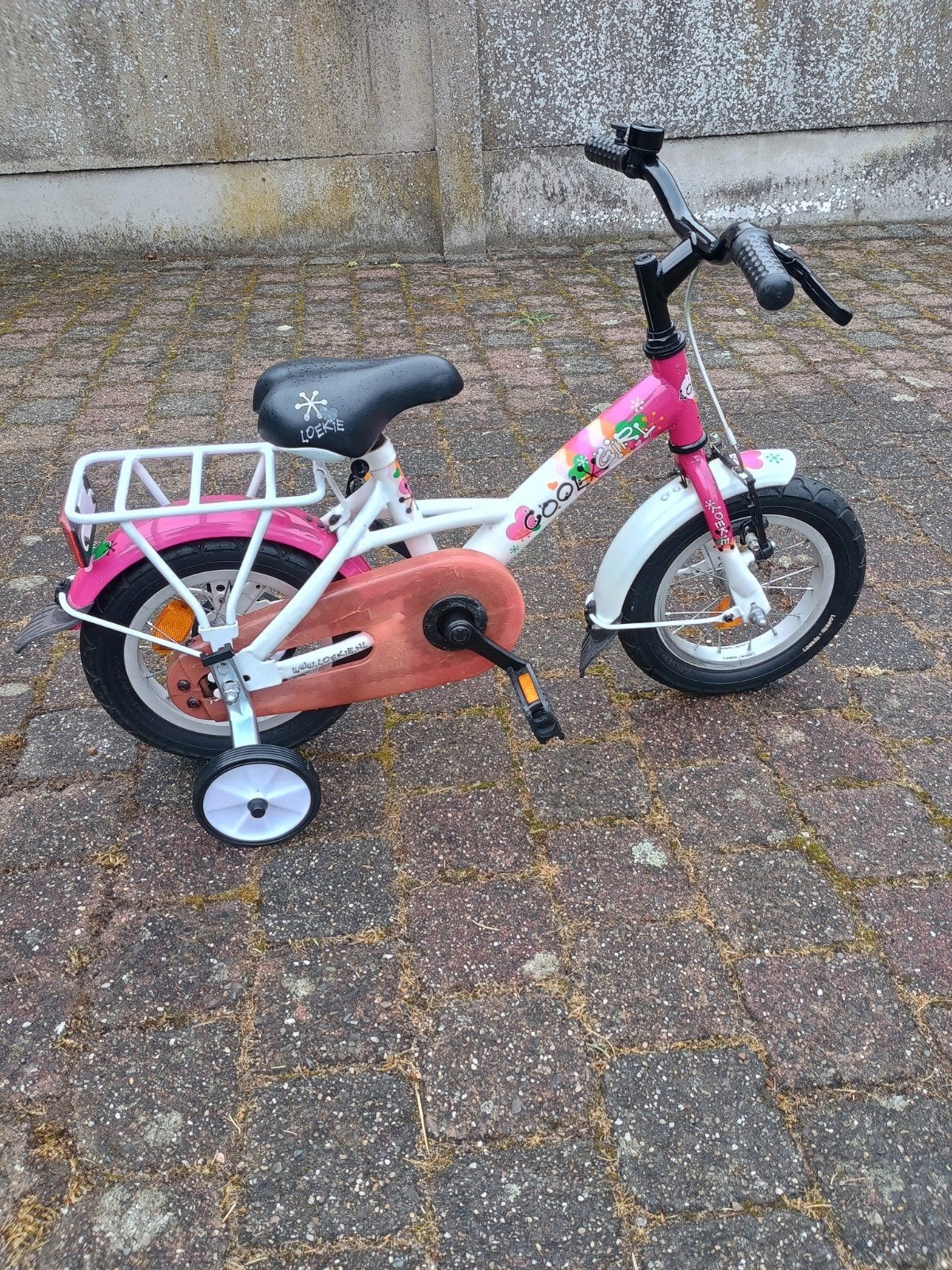 12 inch fietsje Loekie, Fietsen en Brommers, Ophalen, Zijwieltjes, Gebruikt, Velgrem