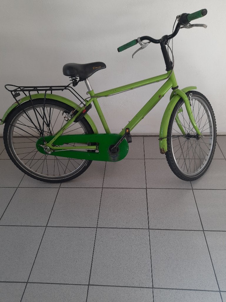Jongensfiets 24 inch met handremmen en terugtraprem, Fietsen en Brommers, Ophalen, Terugtraprem, Kawasaki, Handrem