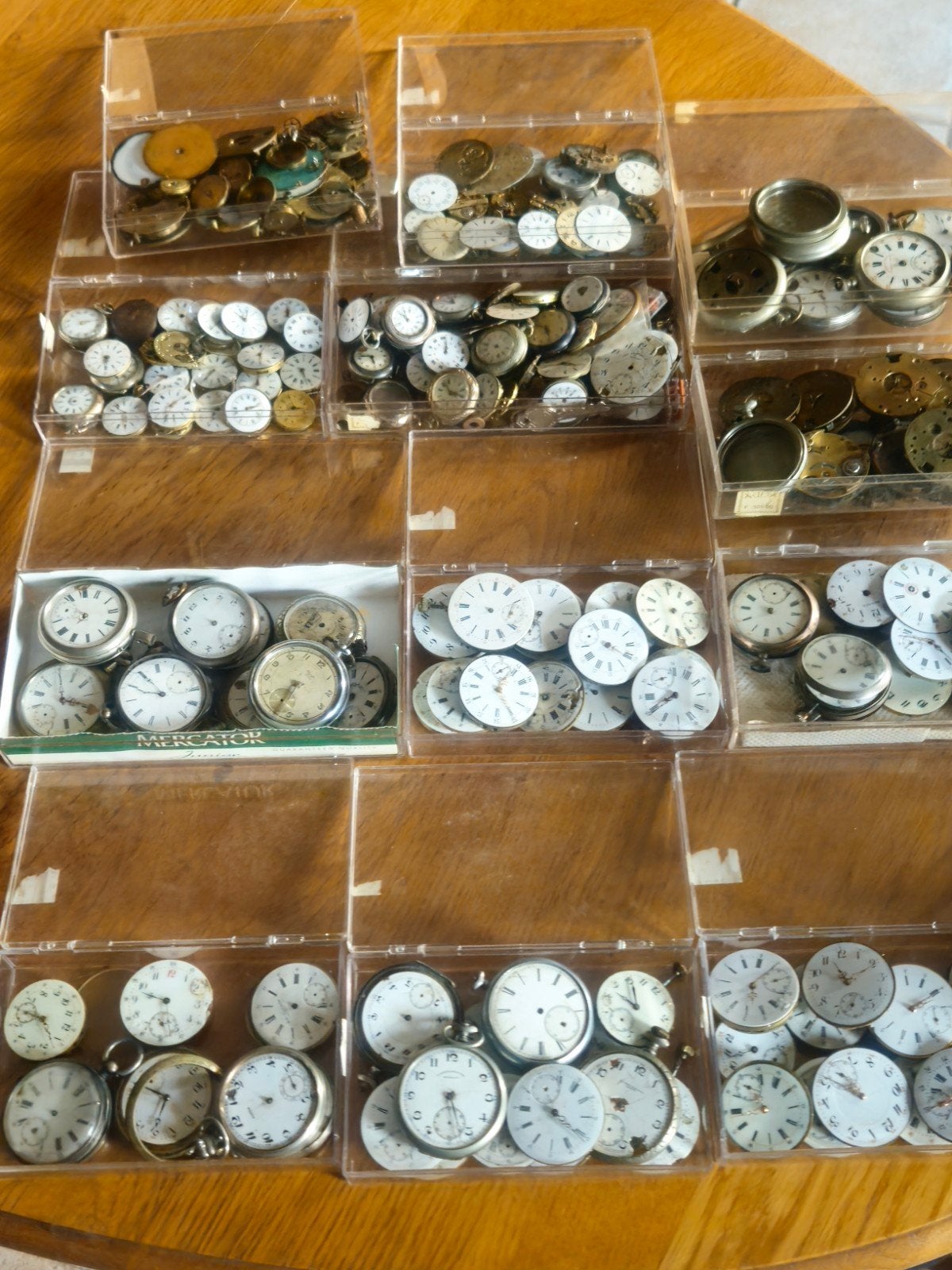 grand lot de pc pour montre gousset, cadran, mécanisme, pc., Enlèvement