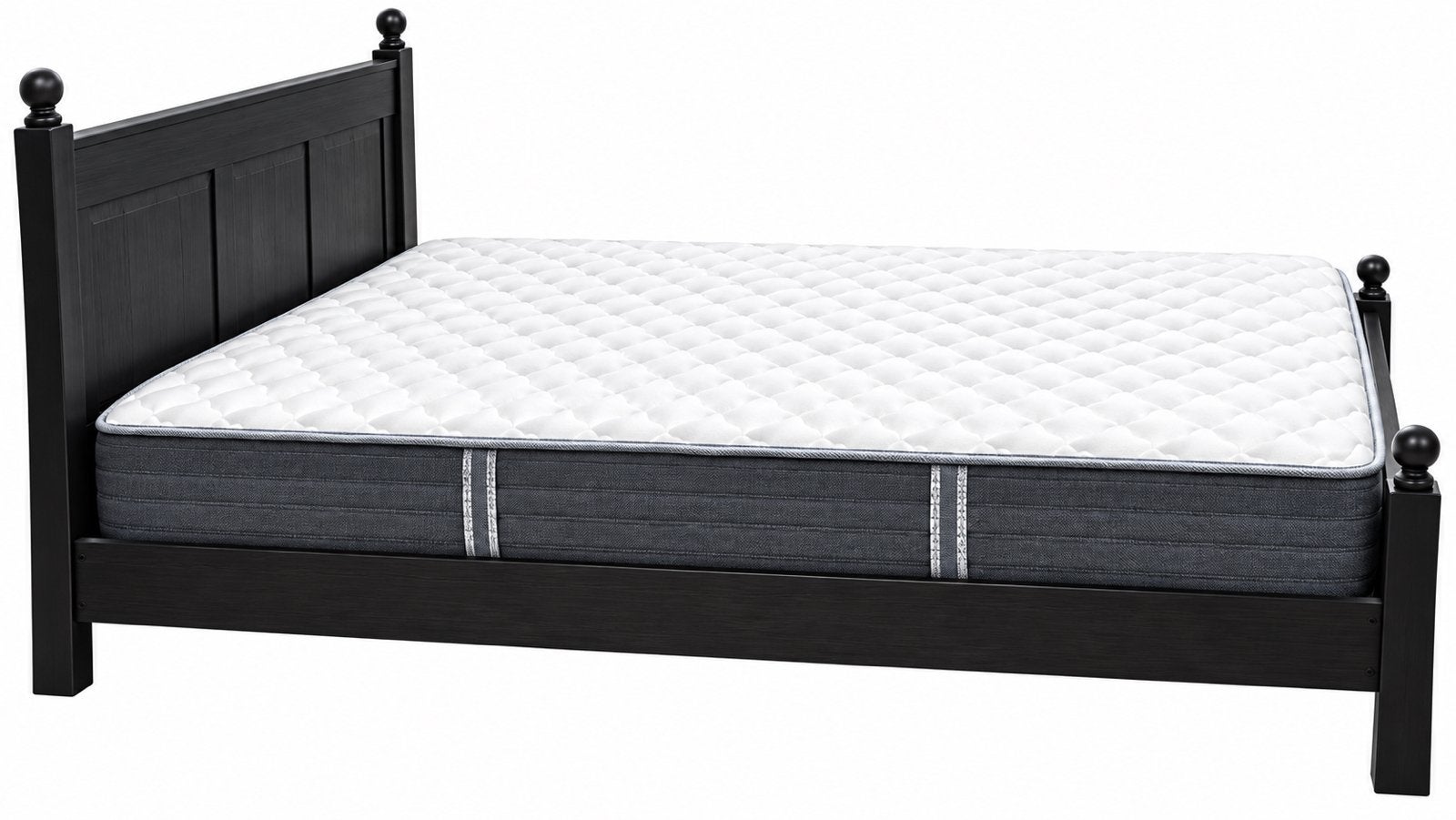 Klassiek, houten bed met memory foam matras, Huis en Inrichting, Ophalen, Gebruikt, Eenpersoons, Bruin