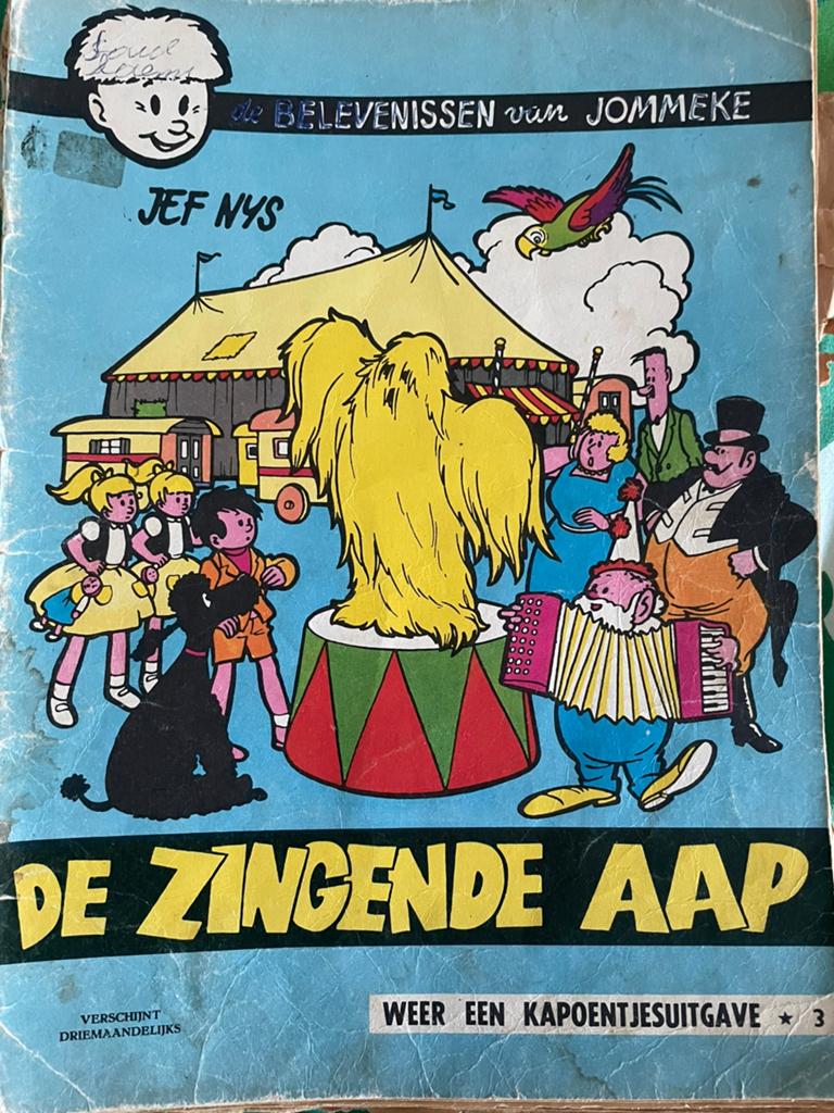 Vroege uitgave Jommeke-album "De zingende aap", 2de verhaal, Boeken, Stripverhalen, Ophalen of Verzenden, Gelezen