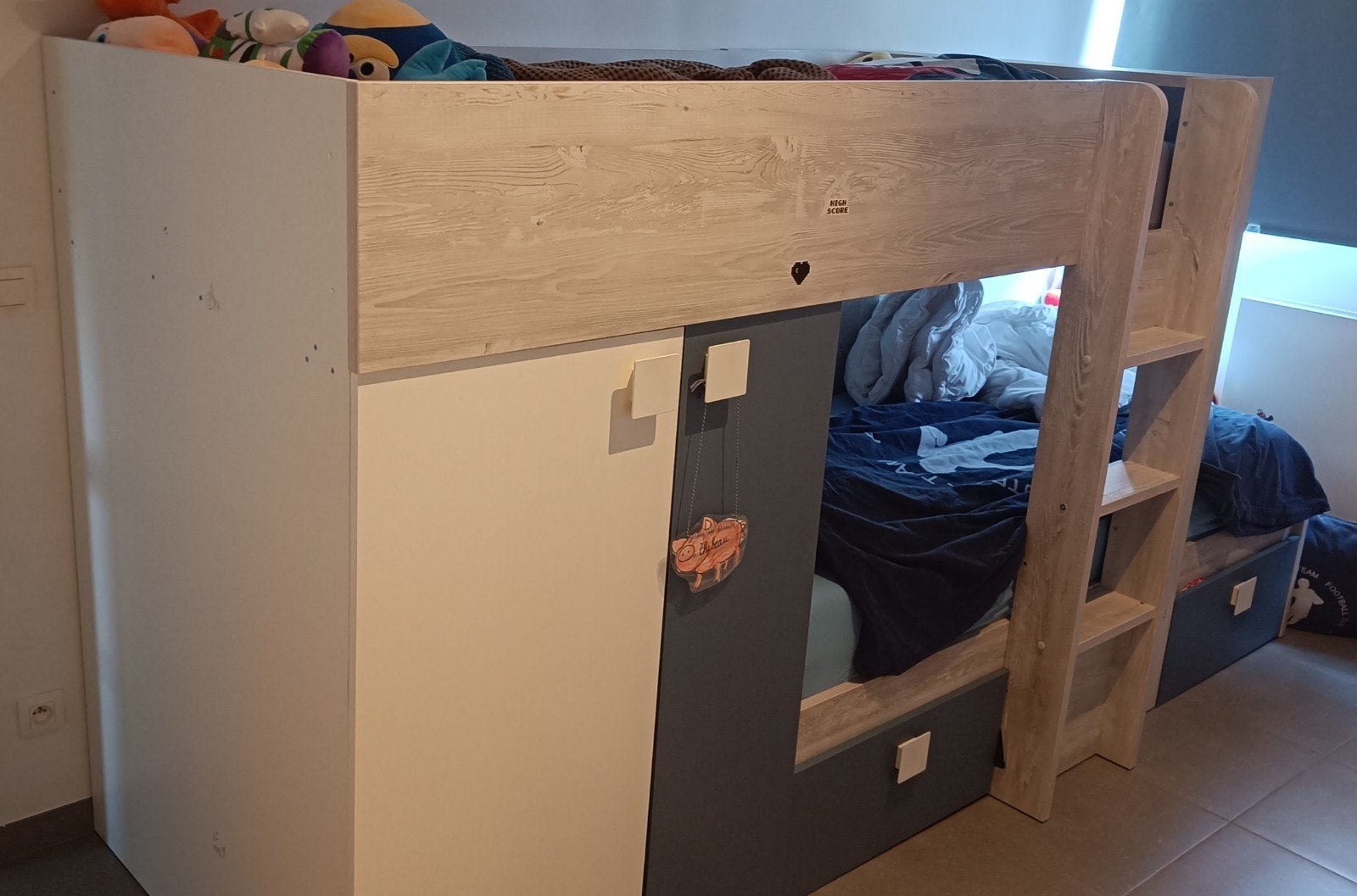 Kinderkamer met Stapelbed Richter Young + kleerkast, Ophalen, Stapelbed
