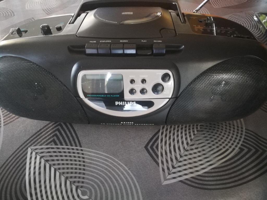 radio/cassette/CD Philips AZ 1000 uit 1998, Ophalen, Gebruikt, Radio, Met cd-speler