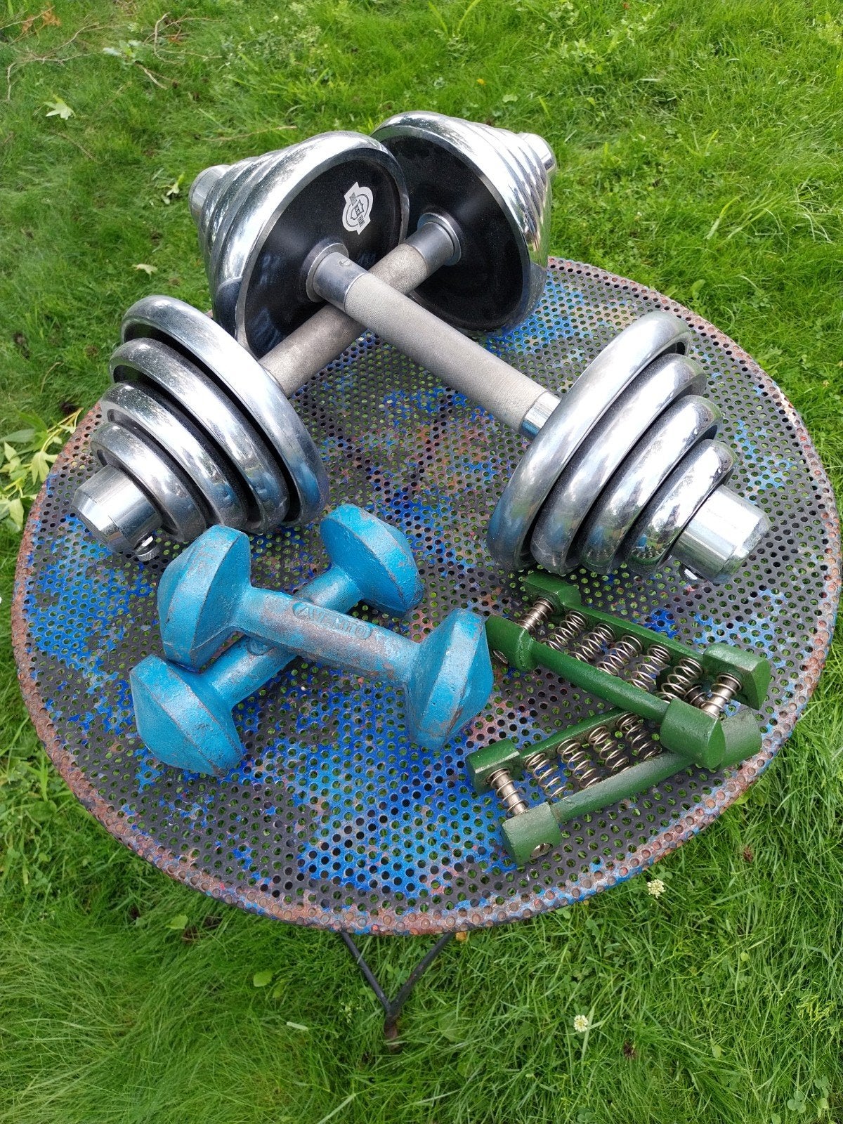 Set dumbbells en handknijpers, Sport en Fitness, Ophalen, Armen, Dumbbell