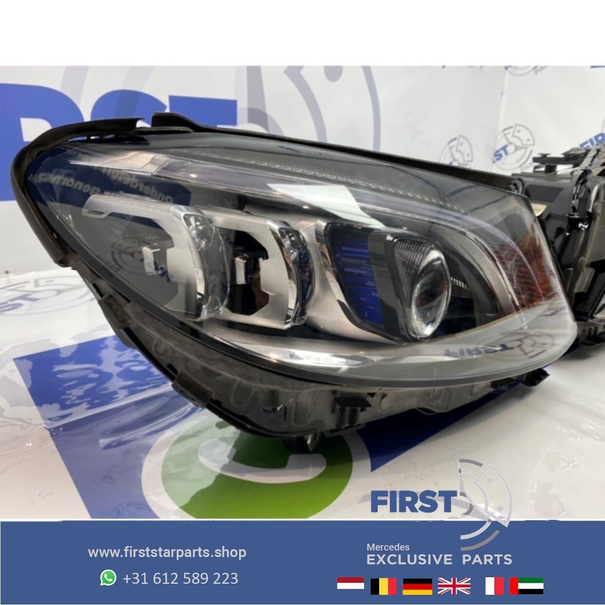 W205 Facelift Multibeam LED koplamp set COMPLEET Mercedes C, Auto-onderdelen, Gebruikt, -, Ophalen of Verzenden, -