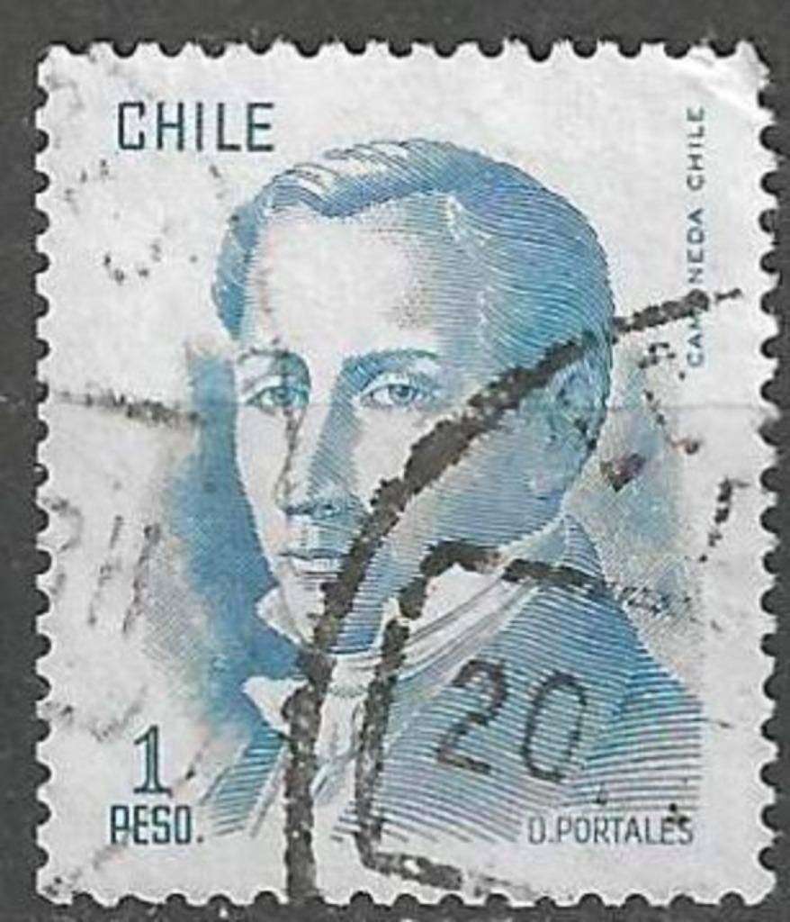 Chili 1975 - Yvert 461 - Diego Portales (ST), Envoi, Affranchi