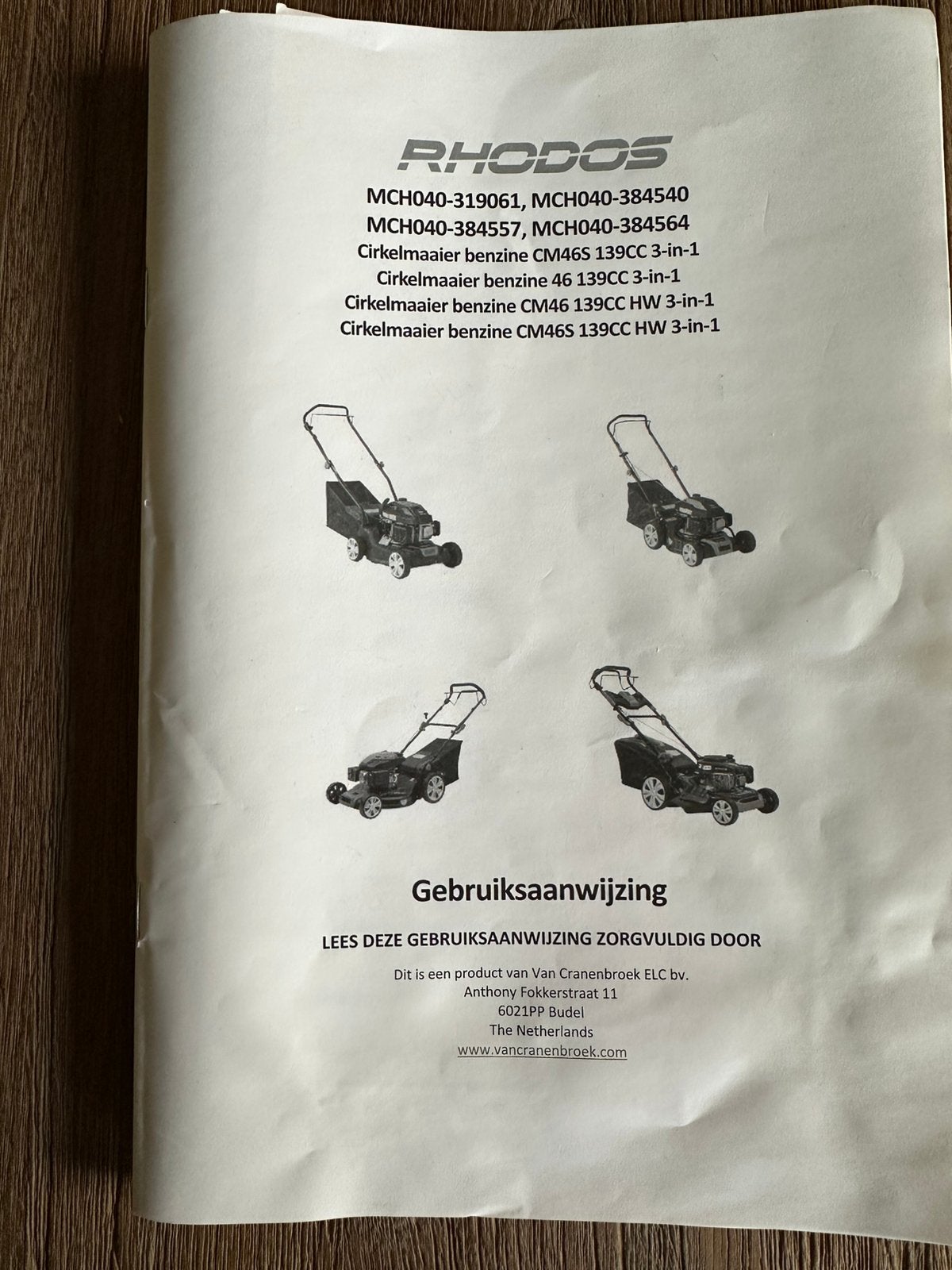 Rhodus 3-in-1 Benzine Grasmaaier 139cc - Zo goed als nieuw, Tuin en Terras, Ophalen, Cirkelmaaier, Zo goed als nieuw, Opvangbak