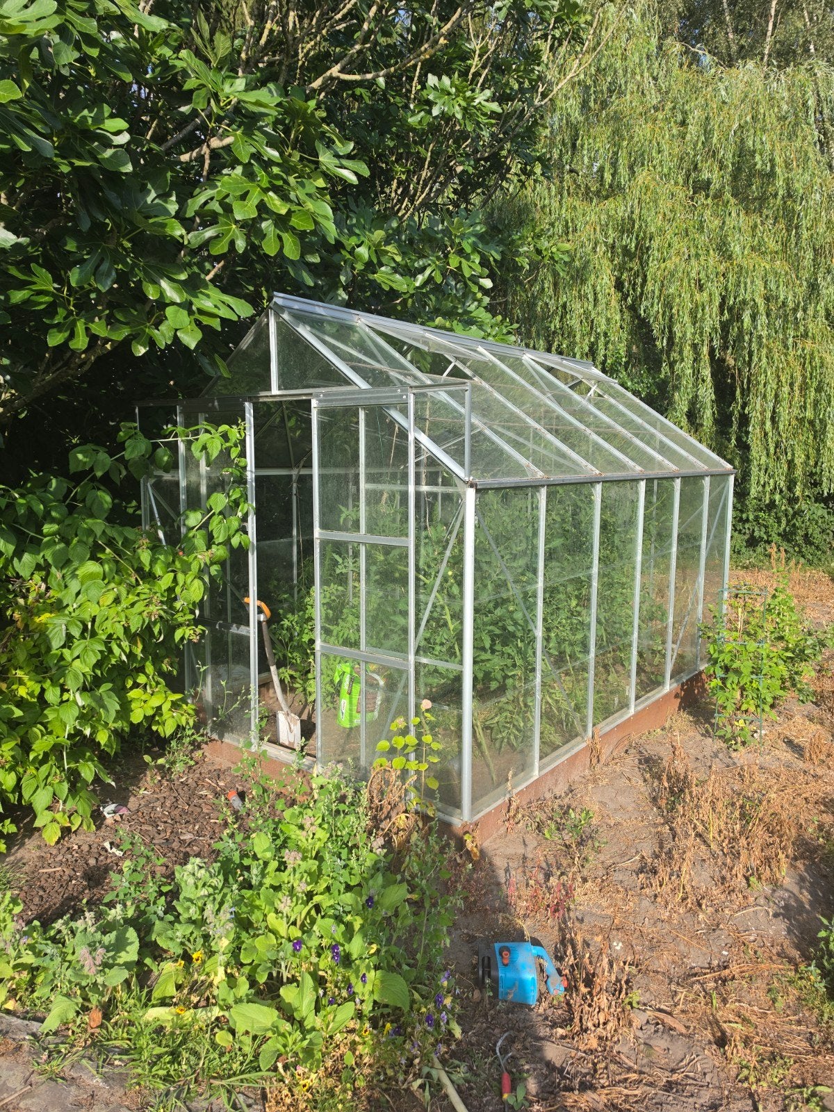 Mooie Serre  L 3.74 m x B 2 50 m x h 2.40, Tuin en Terras, Ophalen, Gebruikt, Kweekkas, Glas