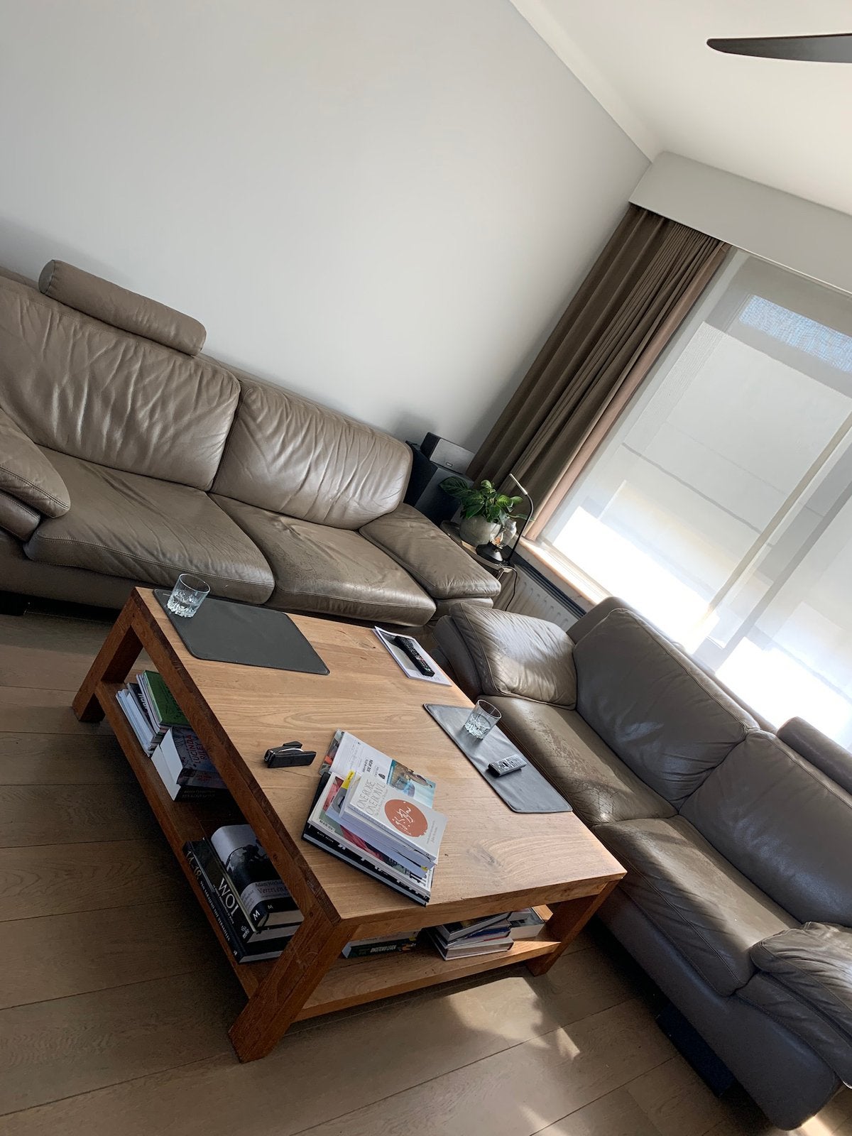 Teakhouten salon tafel, Ophalen, Gebruikt, 50 tot 100 cm, 50 tot 100 cm