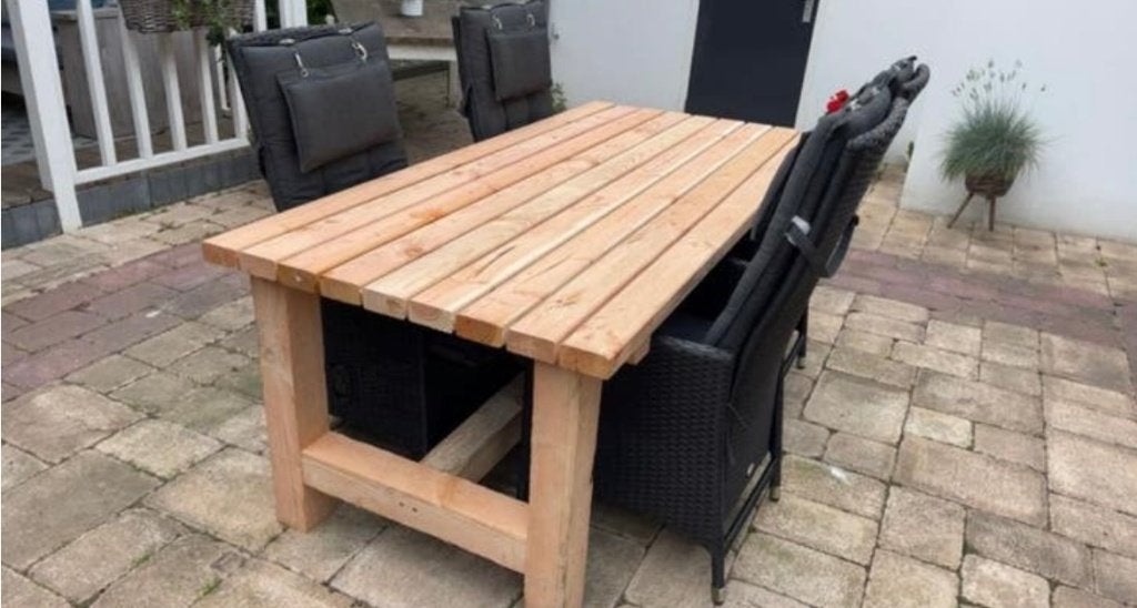 gloednieuwe Douglas Tuintafels, Tuin en Terras, Ophalen of Verzenden, Nieuw, Rechthoekig, Hout