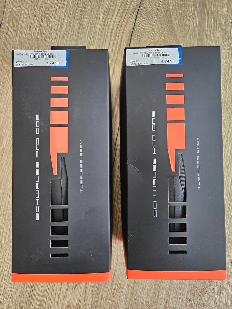 Schwalbe Pro One Tubeless set 38 mm nieuw, Fietsen en Brommers, Ophalen of Verzenden