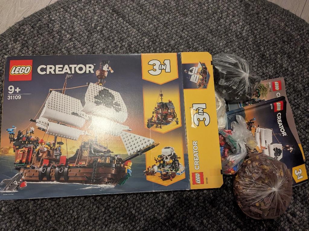 Lego creator 31109 - Piratenschip, Kinderen en Baby's, Speelgoed | Duplo en Lego, Lego, Ophalen of Verzenden, Zo goed als nieuw