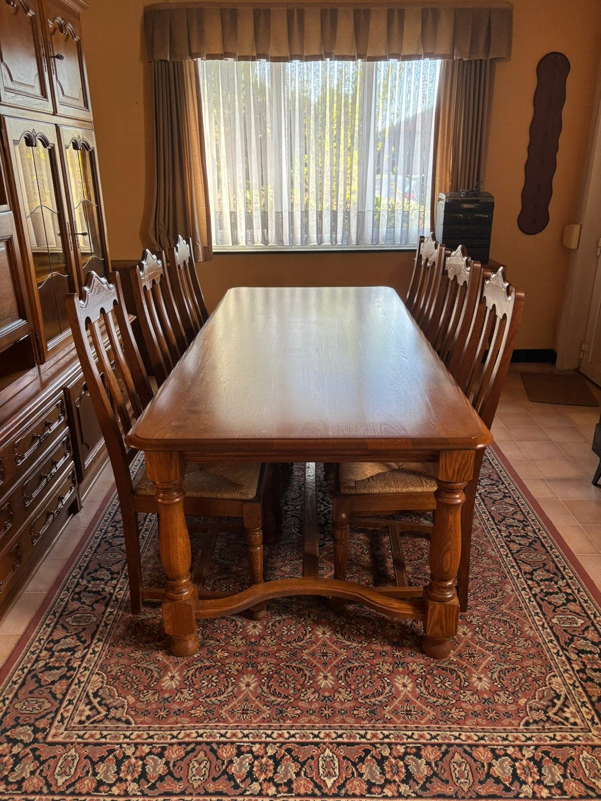 Antieke eettafel met stoelen, Antiek en Kunst, Ophalen