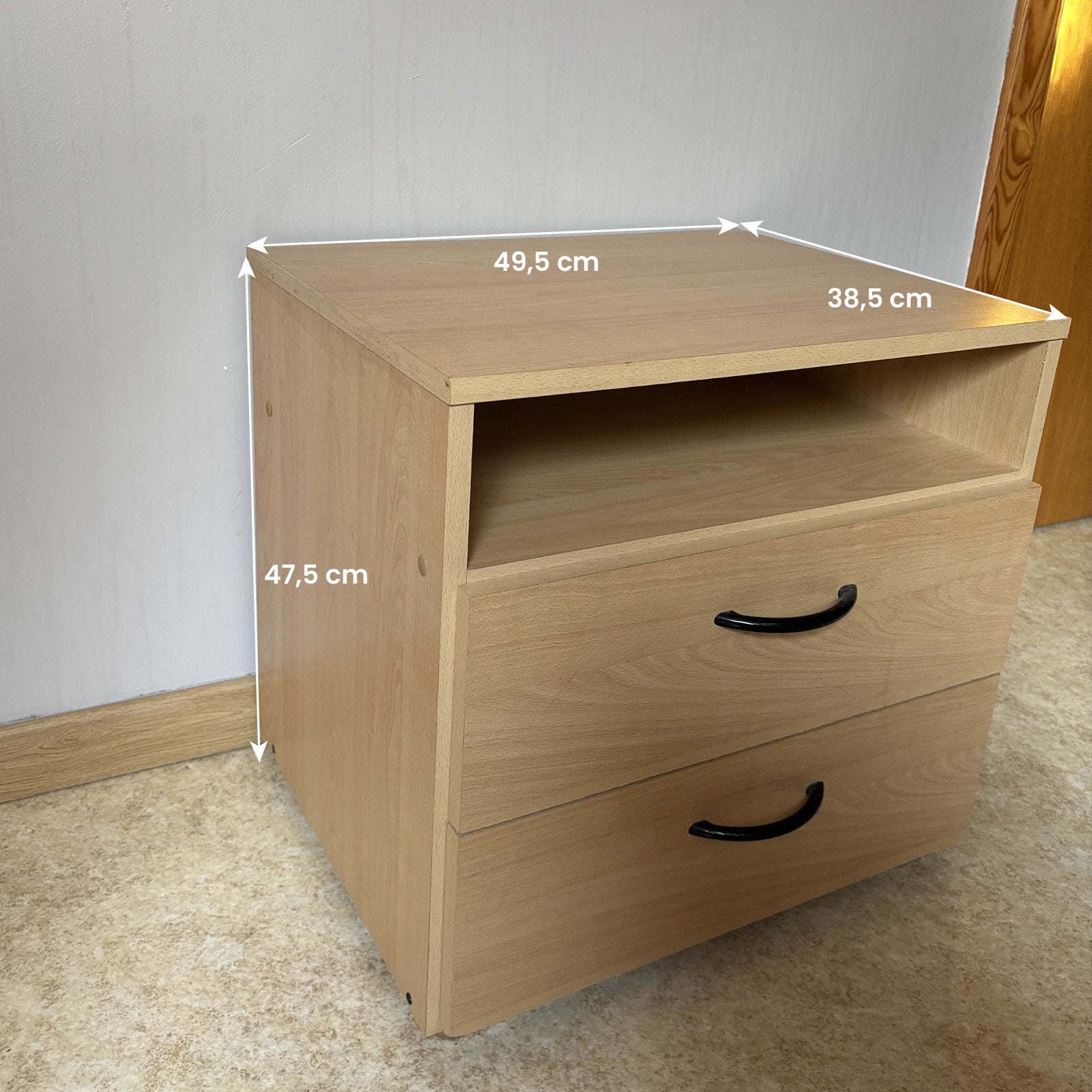 Table de nuit, Maison & Meubles, Comme neuf, Enlèvement, Bois, 45 à 65 cm