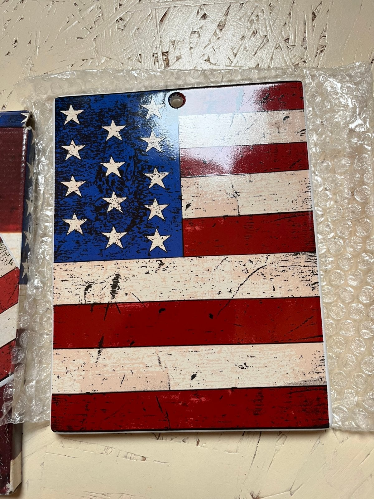 Warren kimble by sakura vintage 1997 colonial flag trivet, Ophalen of Verzenden, Vintage