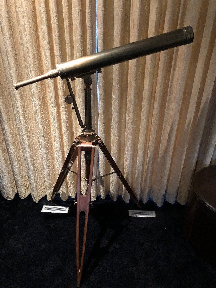 Eichholtz GROTE TELESCOOP - TELESCOPE van 3000 EUR Flamant, Comme neuf, Enlèvement, Classique, Métal